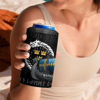 Sweden Viking Drakkar 4 in 1 Can Cooler Tumbler Viking Blood - Wonder Print Shop