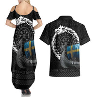Sweden Viking Drakkar Couples Matching Summer Maxi Dress and Hawaiian Shirt Viking Blood - Wonder Print Shop