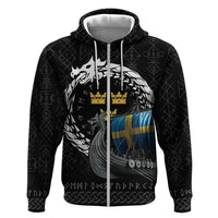 Sweden Viking Drakkar Hoodie Viking Blood - Wonder Print Shop