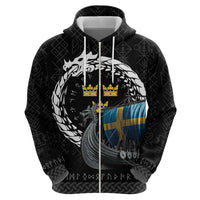 Sweden Viking Drakkar Hoodie Viking Blood - Wonder Print Shop