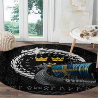 Sweden Viking Drakkar Round Carpet Viking Blood - Wonder Print Shop