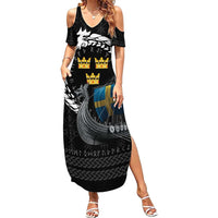Sweden Viking Drakkar Summer Maxi Dress Viking Blood - Wonder Print Shop