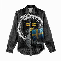 Sweden Viking Drakkar Women Casual Shirt Viking Blood - Wonder Print Shop