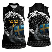 Sweden Viking Drakkar Women Sleeveless Polo Shirt Viking Blood - Wonder Print Shop