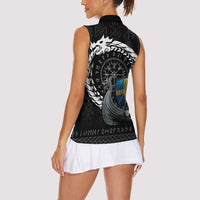Sweden Viking Drakkar Women Sleeveless Polo Shirt Viking Blood - Wonder Print Shop