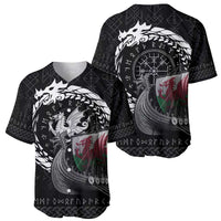 Wales Viking Drakkar Baseball Jersey Viking Blood - Wonder Print Shop