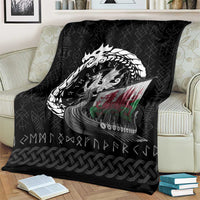 Wales Viking Drakkar Blanket Viking Blood - Wonder Print Shop