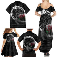 Wales Viking Drakkar Family Matching Summer Maxi Dress and Hawaiian Shirt Viking Blood - Wonder Print Shop