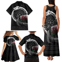 Wales Viking Drakkar Family Matching Tank Maxi Dress and Hawaiian Shirt Viking Blood - Wonder Print Shop