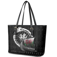 Wales Viking Drakkar Leather Tote Bag Viking Blood - Wonder Print Shop