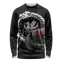 Wales Viking Drakkar Long Sleeve Shirt Viking Blood - Wonder Print Shop
