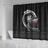 Wales Viking Drakkar Shower Curtain Viking Blood - Wonder Print Shop