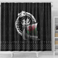 Wales Viking Drakkar Shower Curtain Viking Blood - Wonder Print Shop