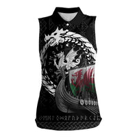 Wales Viking Drakkar Women Sleeveless Polo Shirt Viking Blood - Wonder Print Shop