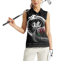 Wales Viking Drakkar Women Sleeveless Polo Shirt Viking Blood - Wonder Print Shop