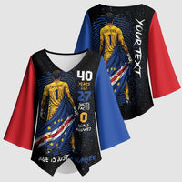 Cape Verde Goalkeeper Personalized Kimono Sleeve Blouse 40 Years Old 27 Shots Zero Goals Vintage
