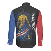 Cape Verde Goalkeeper Personalized Long Sleeve Button Shirt 40 Years Old 27 Shots Zero Goals Vintage