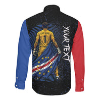 Cape Verde Goalkeeper Personalized Long Sleeve Button Shirt 40 Years Old 27 Shots Zero Goals Vintage
