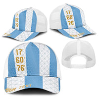 Argentina Hattrick WC26 Personalized Baseball Net Cap Triple Strike Football Albiceleste Fan