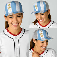 Argentina Hattrick WC26 Personalized Baseball Net Cap Triple Strike Football Albiceleste Fan
