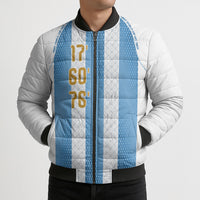 Argentina Hattrick WC26 Custom Bomber Puffer Jacket Triple Strike Football Albiceleste Fan