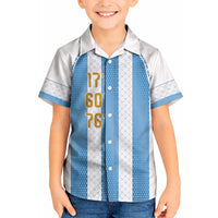 Argentina Hattrick WC26 Custom Kid Hawaiian Shirt Triple Strike Football Albiceleste Fan