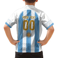 Argentina Hattrick WC26 Custom Kid Hawaiian Shirt Triple Strike Football Albiceleste Fan