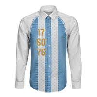 Argentina Hattrick WC26 Custom Long Sleeve Button Shirt Triple Strike Football Albiceleste Fan