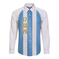 Argentina Hattrick WC26 Custom Long Sleeve Button Shirt Triple Strike Football Albiceleste Fan