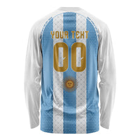 Argentina Hattrick WC26 Custom Long Sleeve Shirt Triple Strike Football Albiceleste Fan