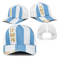 Argentina Hattrick WC26 Personalized Mesh Trucker Cap Triple Strike Football Albiceleste Fan