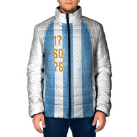 Argentina Hattrick WC26 Custom Padded Jacket Triple Strike Football Albiceleste Fan