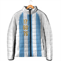 Argentina Hattrick WC26 Custom Padded Jacket Triple Strike Football Albiceleste Fan