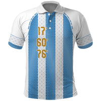 Argentina Hattrick WC26 Custom Polo Shirt Triple Strike Football Albiceleste Fan