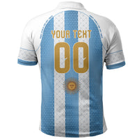 Argentina Hattrick WC26 Custom Polo Shirt Triple Strike Football Albiceleste Fan