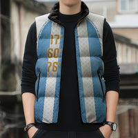 Argentina Hattrick WC26 Custom Sleeveless Puffer Jacket Triple Strike Football Albiceleste Fan