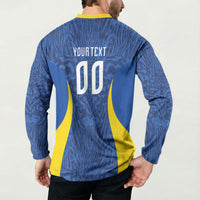 Vai Dar Brasil Custom Button Sweatshirt Brasil Rumo ao Hexa Football Supporter