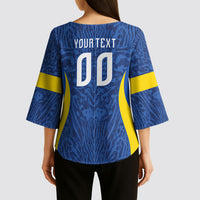 Vai Dar Brasil Custom Kimono Sleeve Blouse Brasil Rumo ao Hexa Football Supporter