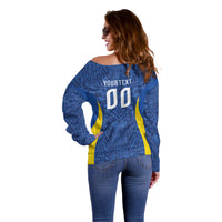 Vai Dar Brasil Custom Off Shoulder Sweater Brasil Rumo ao Hexa Football Supporter