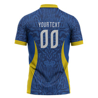 Vai Dar Brasil Custom Zipper Polo Shirt Brasil Rumo ao Hexa Football Supporter