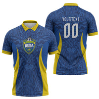 Vai Dar Brasil Custom Zipper Polo Shirt Brasil Rumo ao Hexa Football Supporter