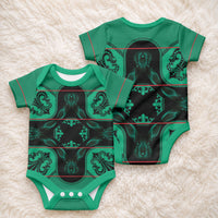 Bafokeng Rabbit Crown Palesa ea kharanium Baby Onesie Green Seanamarena Basotho Blanket Inspired