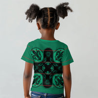 Bafokeng Rabbit Crown Palesa ea kharanium Kid T shirt Green Seanamarena Basotho Blanket Inspired
