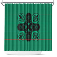 Bafokeng Rabbit Crown Palesa ea kharanium Shower Curtain Green Seanamarena Basotho Blanket Inspired