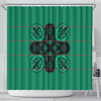 Bafokeng Rabbit Crown Palesa ea kharanium Shower Curtain Green Seanamarena Basotho Blanket Inspired