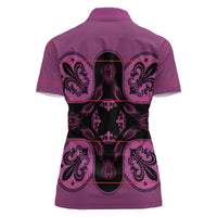 Bafokeng Rabbit Crown Palesa ea kharanium Women Polo Shirt Pink Seanamarena Basotho Blanket Inspired