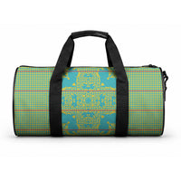Green Hearts Crown Traditional Geometry Duffle Bag Seanamarena Basotho Blanket Inspired