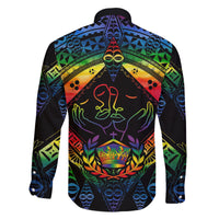 Tonga LGBT Family Matching Long Sleeve Bodycon Dress and Hawaiian Shirt Love Is Love Ngatu Rainbow Water Color LT9 - Wonder Print Shop
