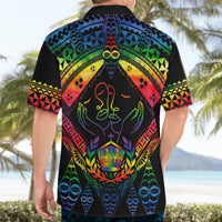Tonga LGBT Hawaiian Shirt Love Is Love Ngatu Rainbow Water Color - Wonder Print Shop