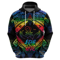 Tonga LGBT Hoodie Love Is Love Ngatu Rainbow Water Color - Wonder Print Shop